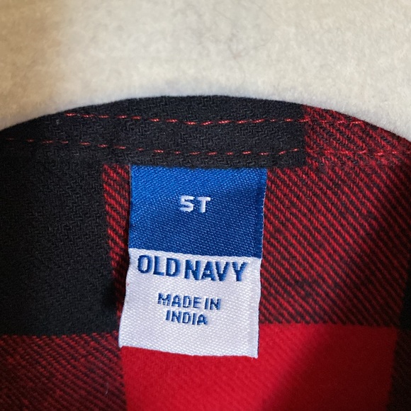 Kids Flannel Shirt - Size 5T - Red & Black Plaid - Picture 3 of 5